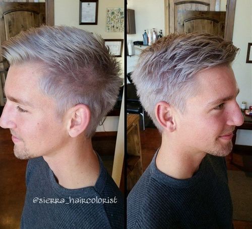 graue Frisur für Jungs