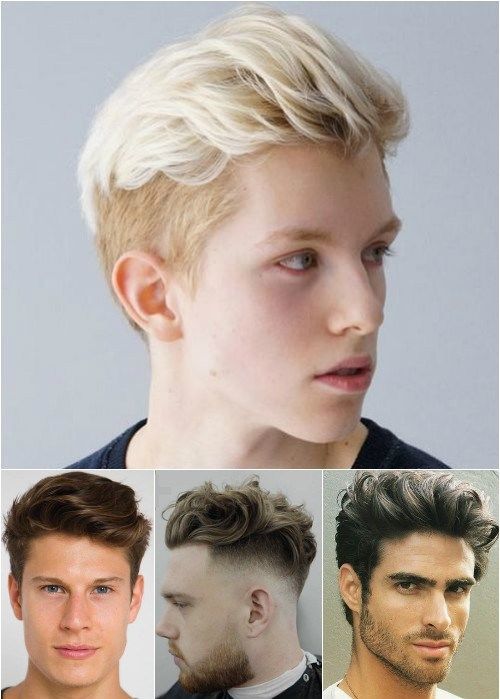 Männer's long top short sides hairstyles