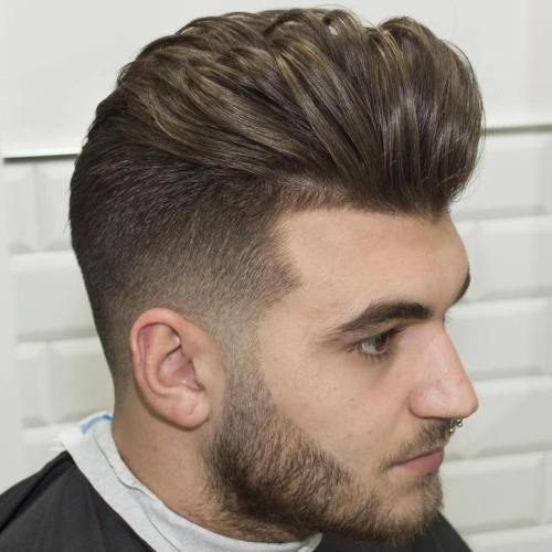 Feathered Long Top Short Sides Hairstyle