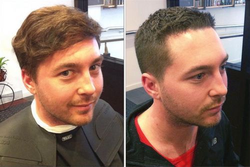 Kurzhaarschnitt für Männer mit lockigem Haar