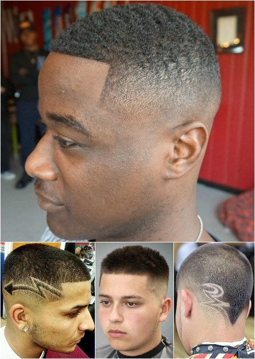 Männer's short haircuts with fade and shaved designs