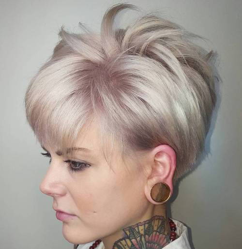 Popel Blonde Spiky Pixie Hairstyle