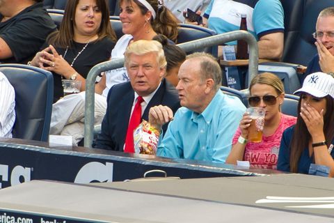 唐纳德特朗普和比尔奥'Reilly at a Yankees Game