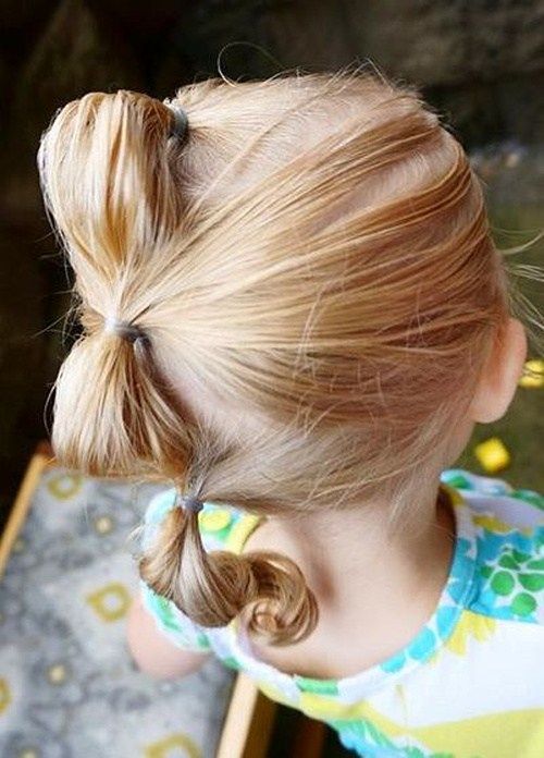 три ponytails hairstyle for toddlers