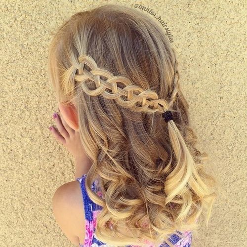 наполовина up braided toddler hairstyle