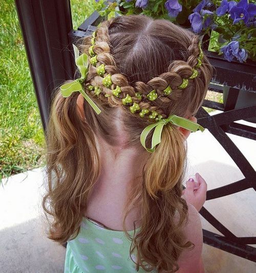 дантела braids and pigtails for girls