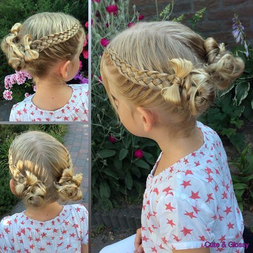 сладък braided hairstyle for girls