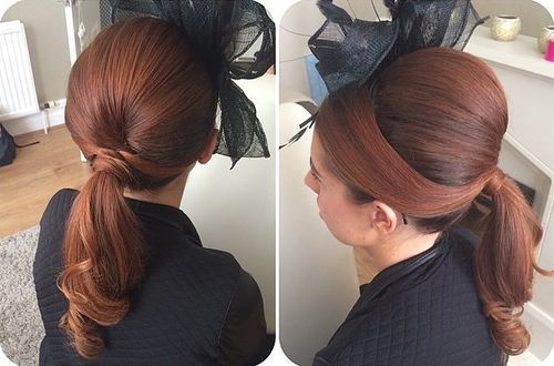 полиран ponytail with a bouffant