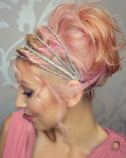 Glam And Colourful Grecian Updo 