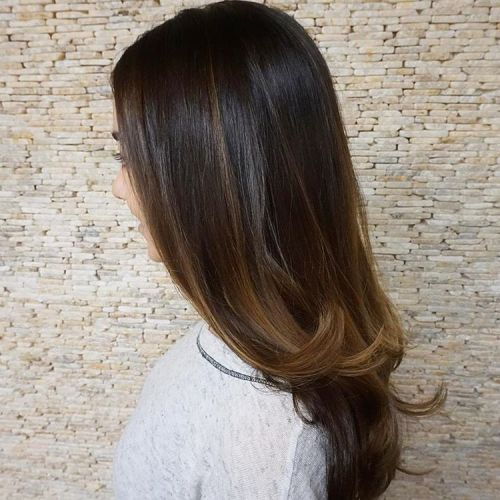лъскав Hairstyle With Subtle Ombre