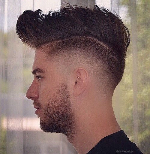dlouho top short sides quiff hairstyle for men