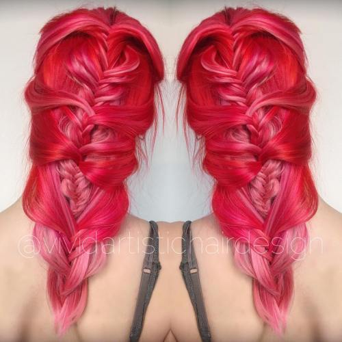 Scarlet To Pink Ombre