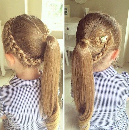 prýmek and pony hairstyle for girls