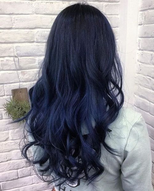 изтънчен Black To Blue Ombre