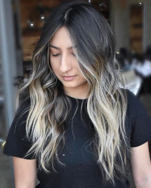 център Parted Ombre Hair