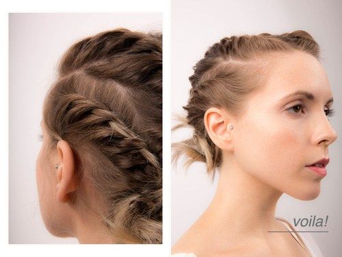 snadný updo with twists for medium hair