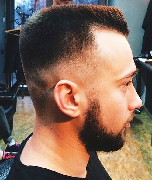 къс flat top with mid fade