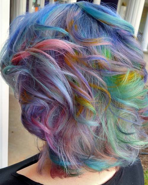 Mehrfarbiges Pastell-Haar