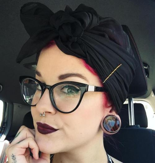 Updo With A Head Scarf
