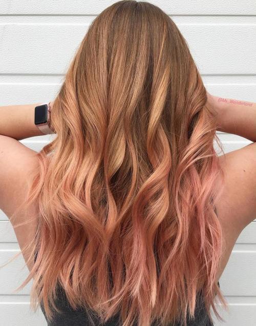 奥本头发的粉红色Ombre