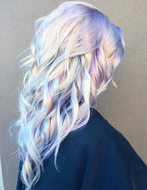 платина And Lavender Hair Color Idea