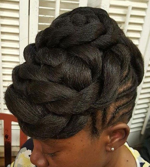 Twisted Updo With Extensions