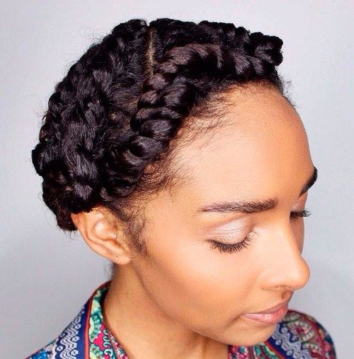 Ploché Twists Updo For Natural Hair