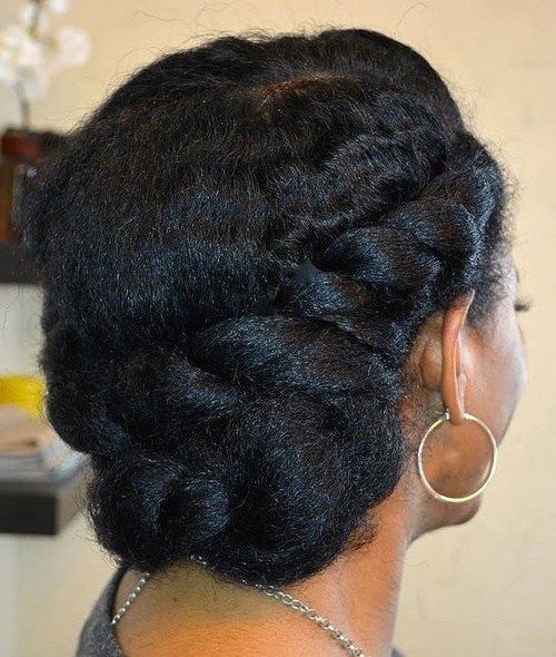 лесно Twisted Updo For Natural Hair