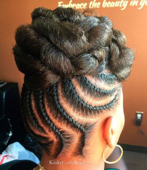 Vysoký Flat Twists Updo With Extensions