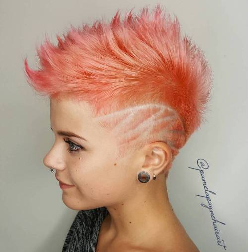пастел Pink Spiky Fauxhawk