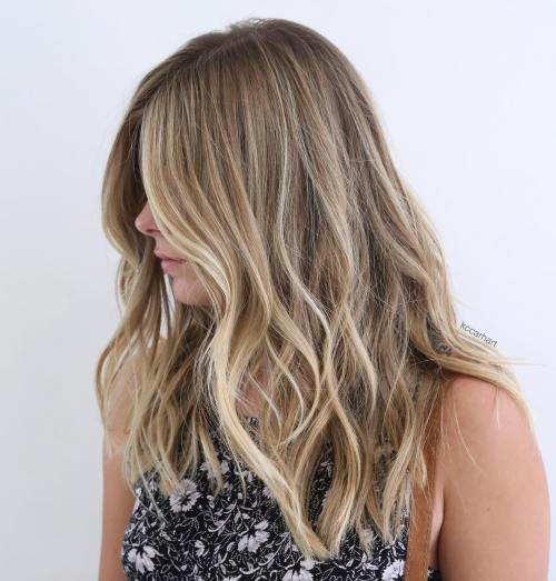 Teilweise blondes Balayage