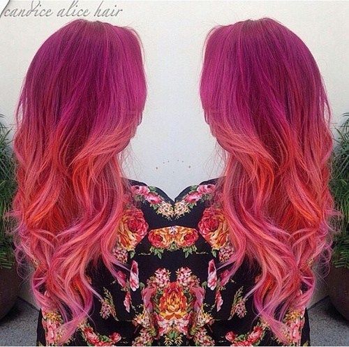 ярък pink ombre