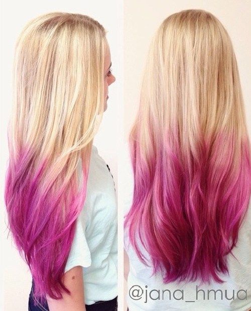 blond bis rosa ombre