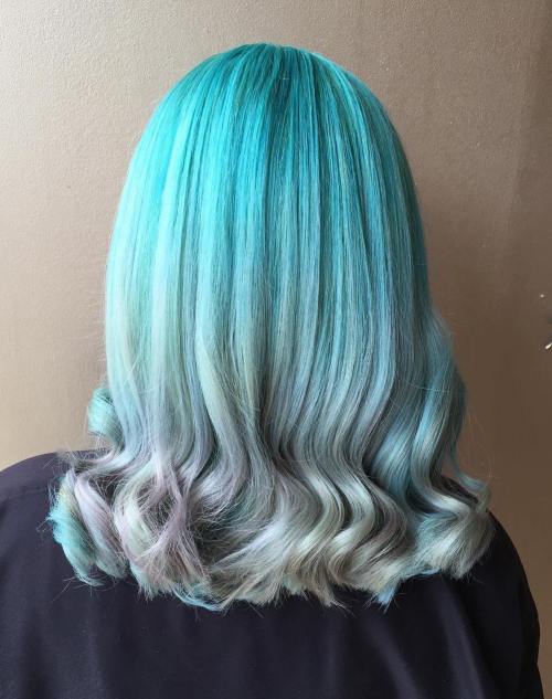 Teal To Gray Ombre