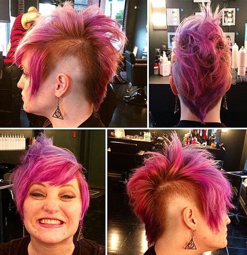 боклук pink mohawk with undershaves