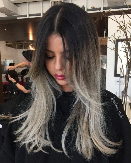 тъмен Brown To Ash Blonde Ombre