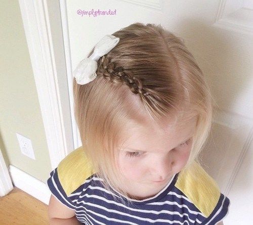 dítě girls bob hairstyle with braided bang