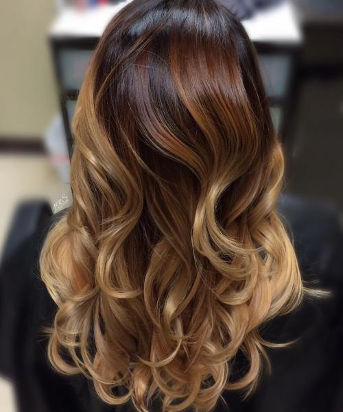 Blondýnka, Red And Brown Balayage Hair