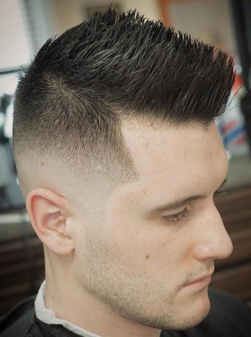 плешив Fade With Spiky Top