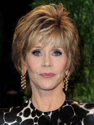 Jane Fonda formal short hairstyle