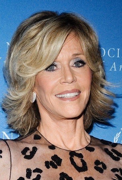 Jane Fonda A-line hairstyle with flicks