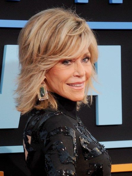 Jane Fonda sexy layered hairstyle