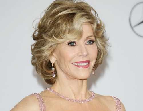 Jane Fonda curly hairstyle