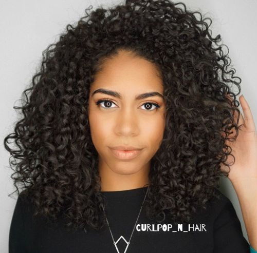 Рамо Length Natural Curly Hairstyle