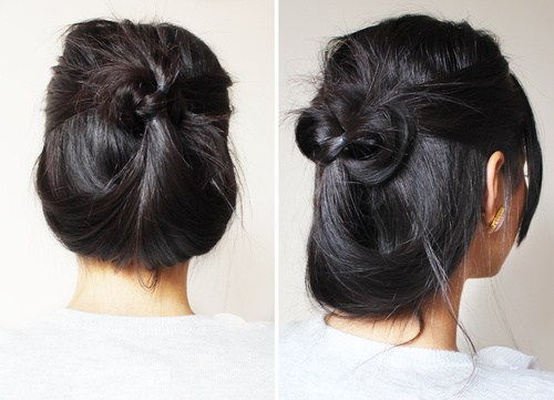 шега casual updo for long hair