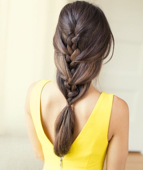 Snadný loose French braid hairstyle