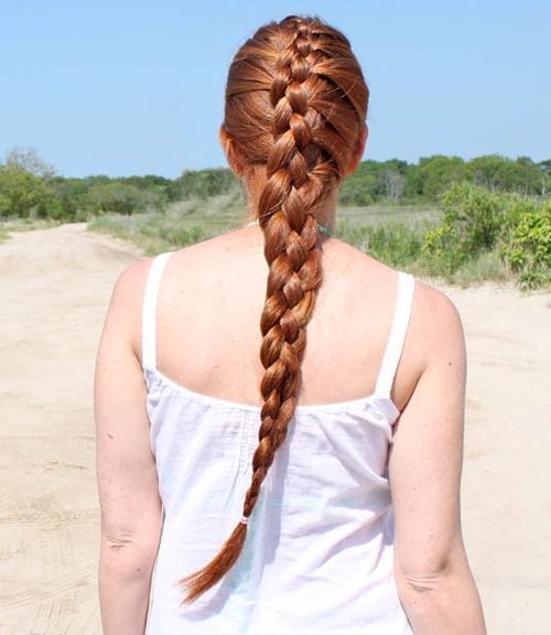 4-верига French braid for long hair