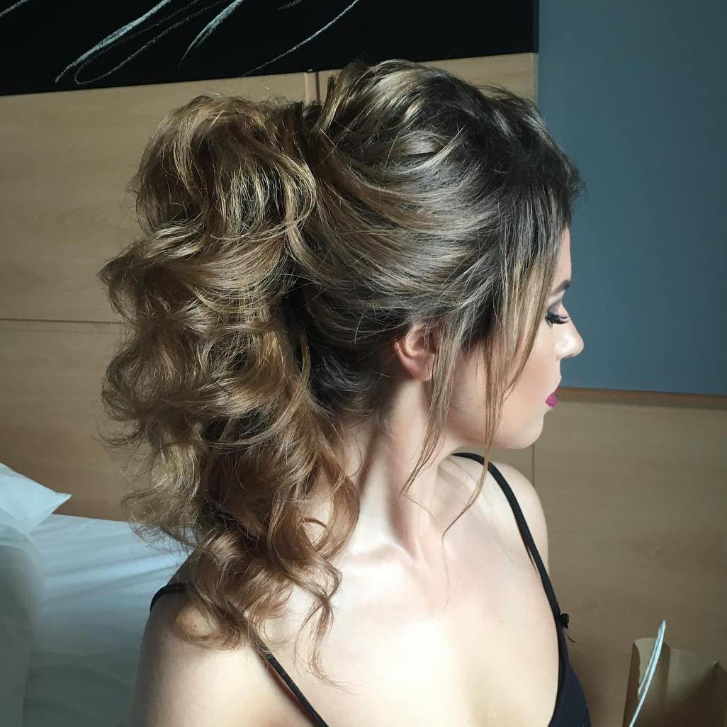 Cascading Curly Ponytail