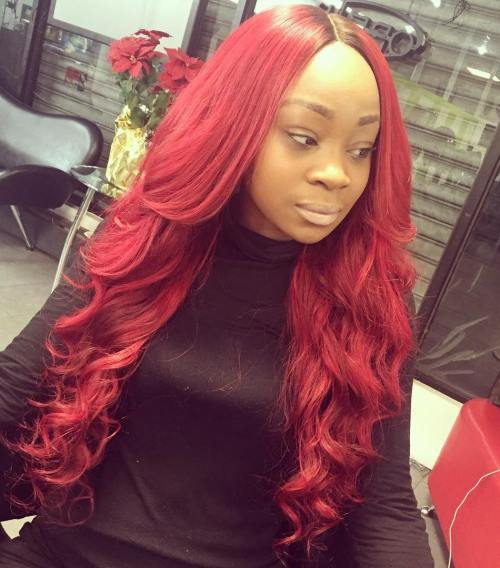 Dlouho Layered Pastel Cherry Sew-In