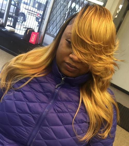 Dlouho Layered Golden Blonde Weave
